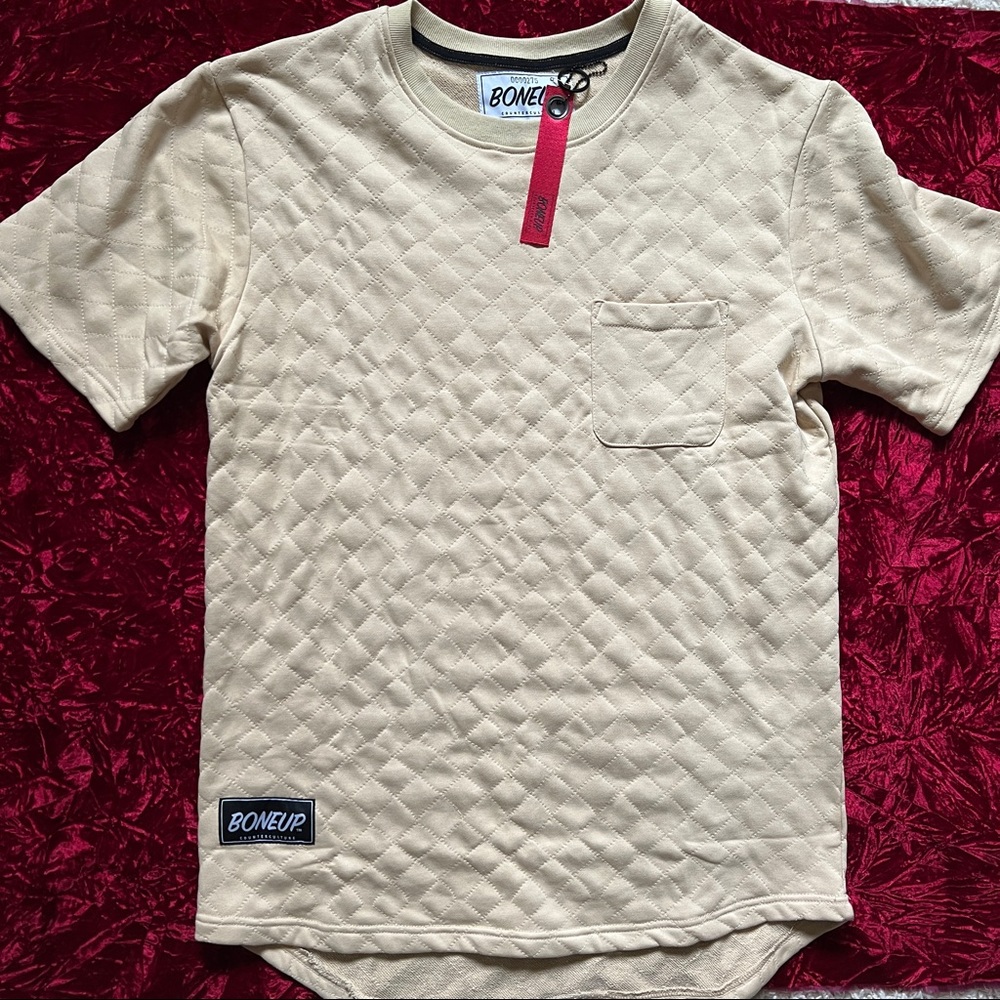 BONEUP Counterculture Quilted Stitch Pocket Tee